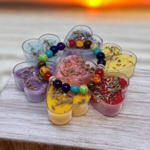 7 cHAKRA CANDLE & Bracelet - Heart