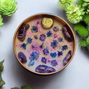 Crystal Candles 7 chakra Infused with Reiki - 8oz/226 gr - Image 2