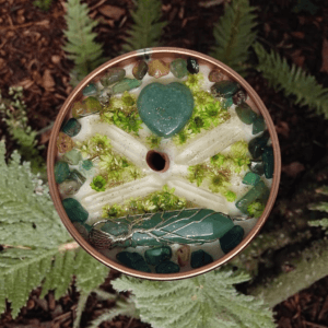 Forest Harmony Candle with Green Aventurine & Green Agate - Intention: Luck & Abundance