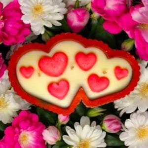 Double Heart Shape Candle with 3 wicks Long Burning Time Love Gift 7x17x10cm