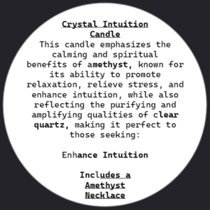 Crystal Intuition Candle with Amethyst & Clear Quartz - Intuition - Image 2