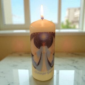 Archangel White Pillar Candles - Image 2